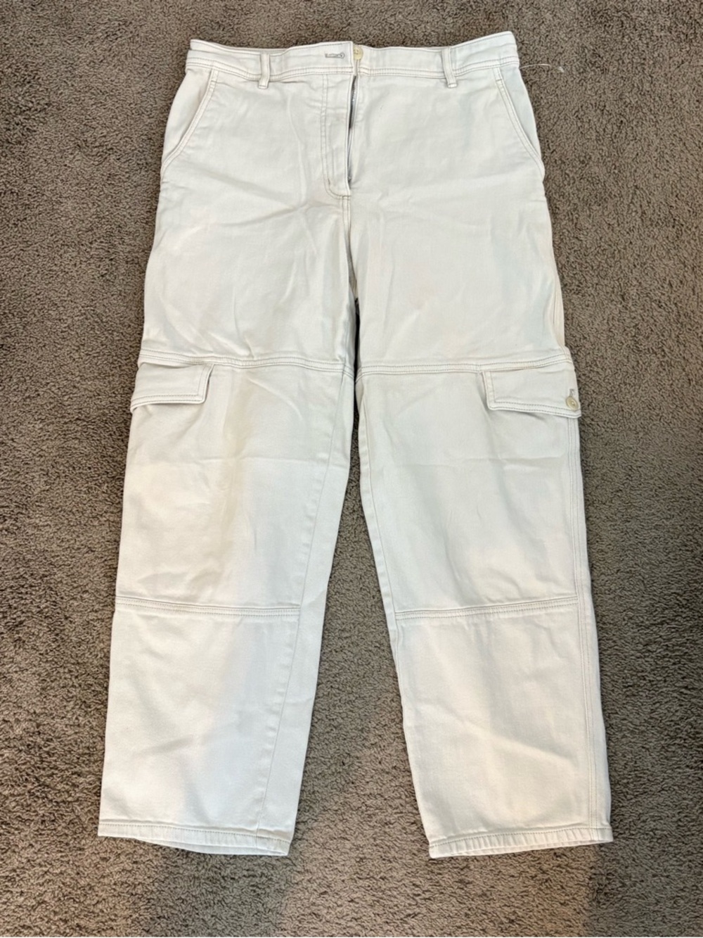 Aritzia Wilfred Free Cream Cargo Utility Pants